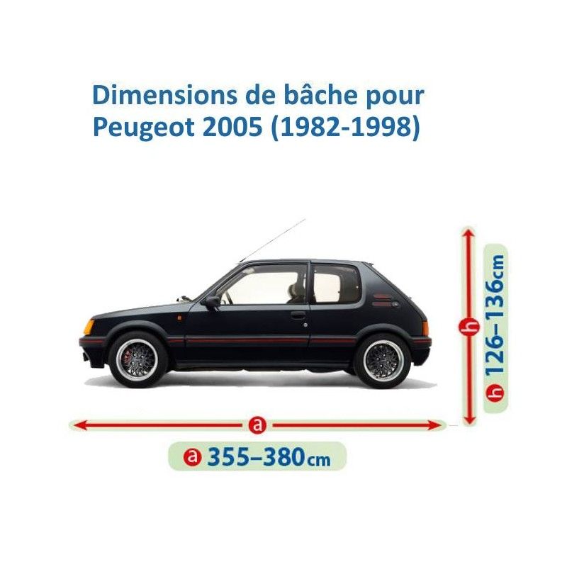 Auto Bache pour Peugeot 205/206 / 207/208,Housse de Protection