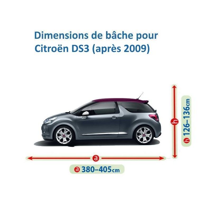 Bâche pour Citroën DS3 - résistante, étanche et respirante