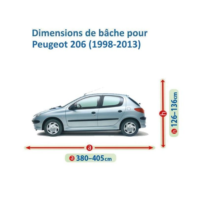 Housse protection Peugeot 206 CC - bâche ExternResist® : usage extérieur