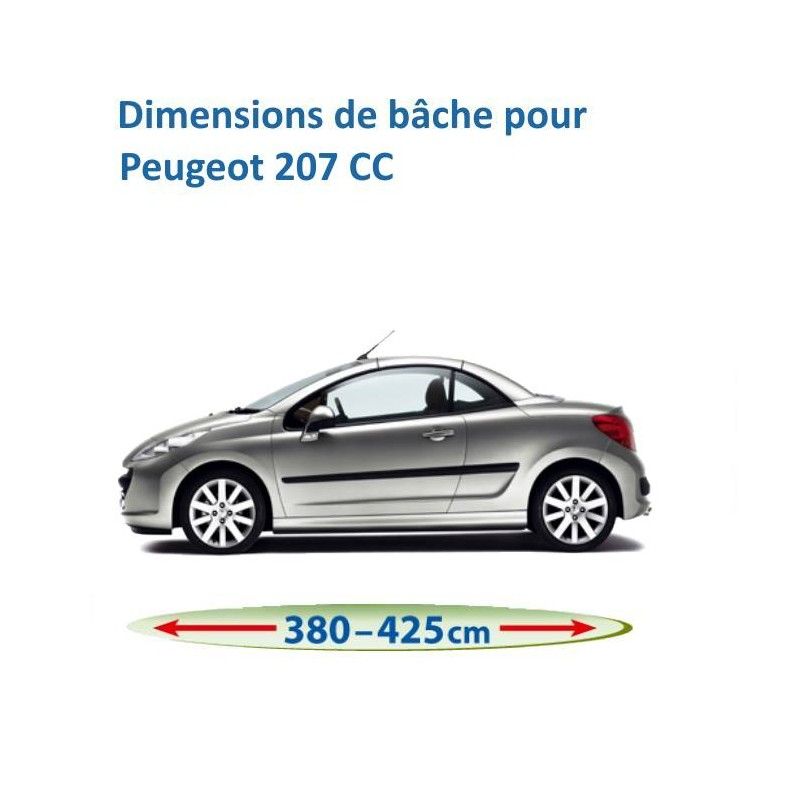 Bâche pour Peugeot 207 CC - robuste, étanche et respirante