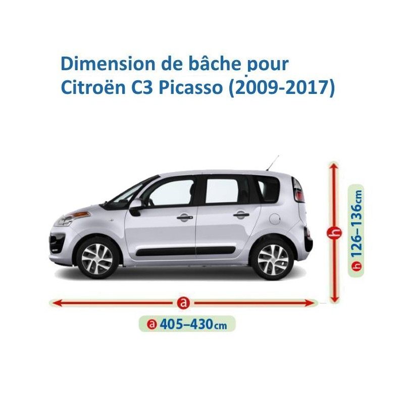 Bâche pour Citroën C3 Picasso - robuste, étanche et respirante