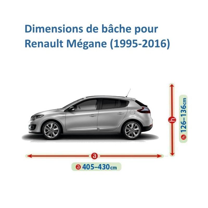 Generic Bache / Housse de protection de voiture Renault MEGANE double face  + sac de rangement à prix pas cher