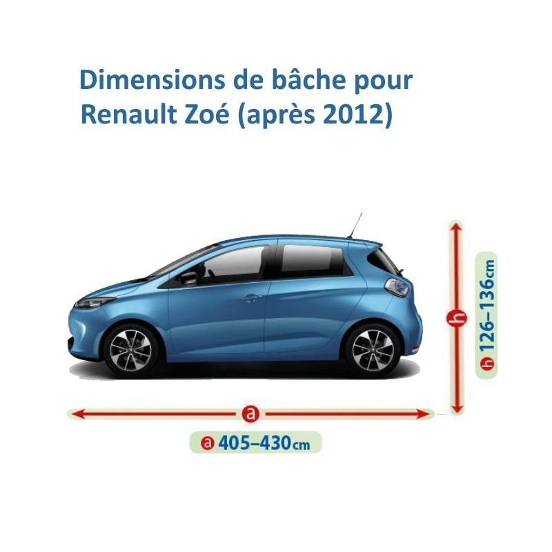 Generic Bache / Housse de protection de voiture Renault ZOE double face +  sac de rangement à prix pas cher