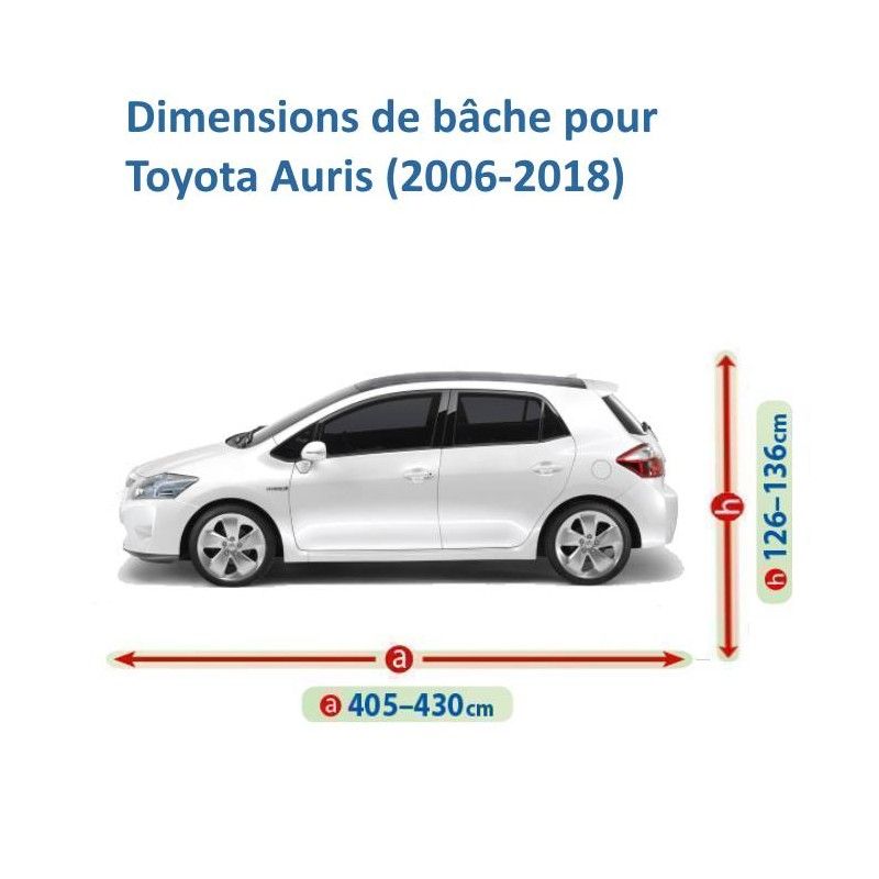 Bâche Toyota Auris (2007 - 2012 ) semi sur mesure extérieure - My Housse