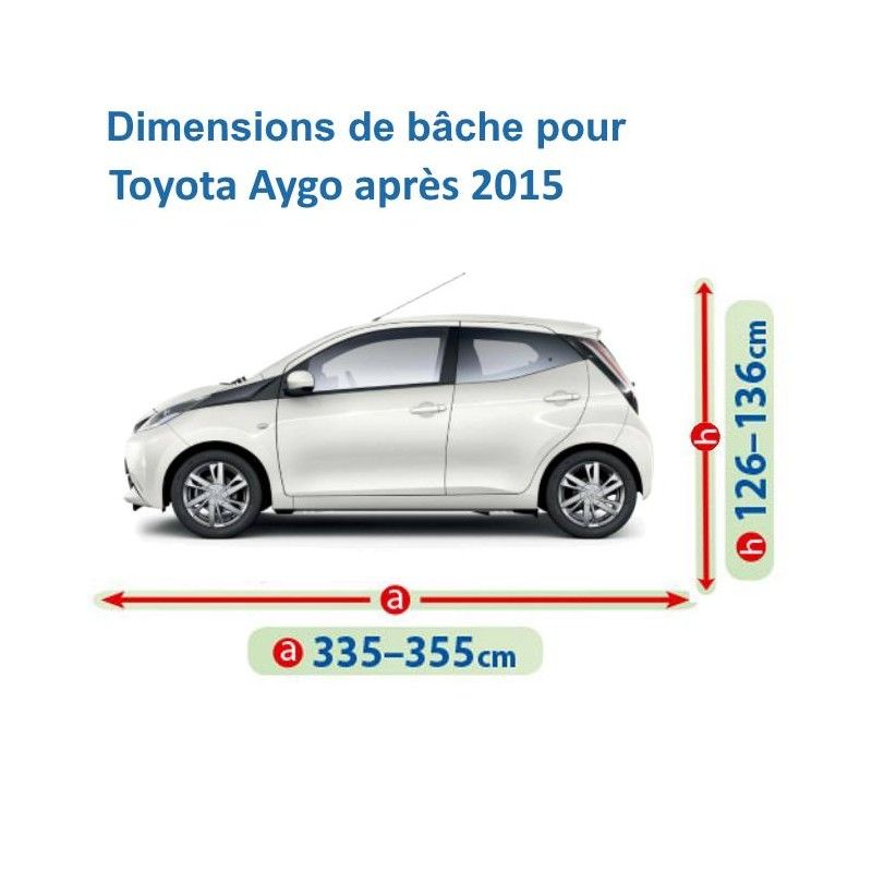 Bâche Voiture Exterieur Étanche pour Toyota Aygo/Aygo X, Housse Voiture  Exterieur Respirante, Protection Extérieure Respirante Bache Voiture Hiver